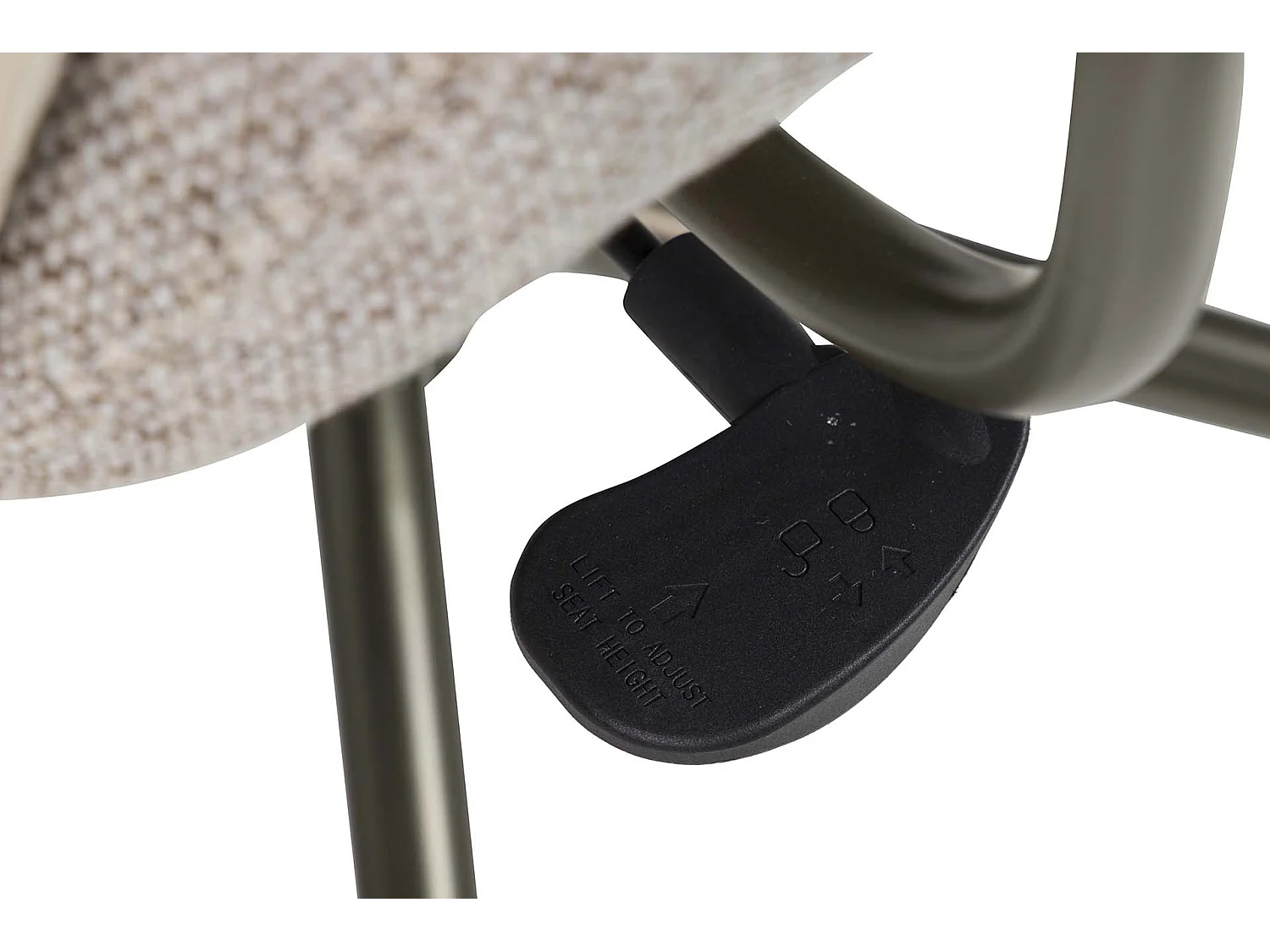 Grauer Hocker aus gewebter Baumwolle und Holz, 32x32x44h cm