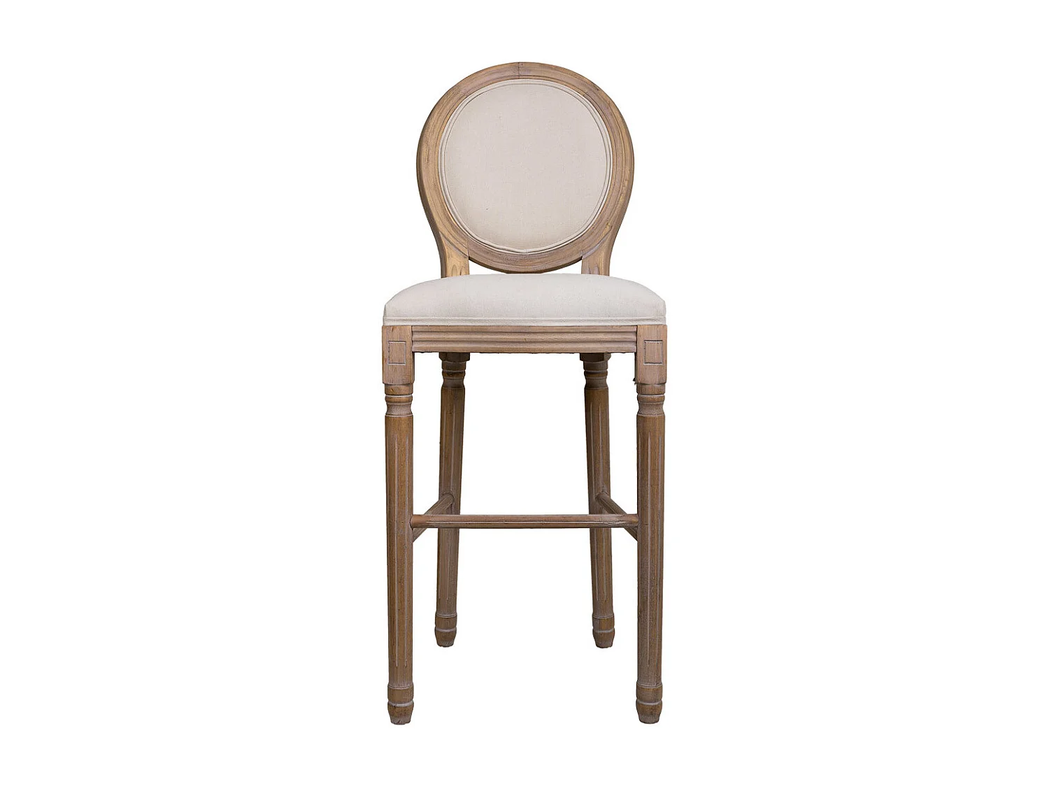 Holzhocker, 52 x 46 x 116 cm, cremefarben