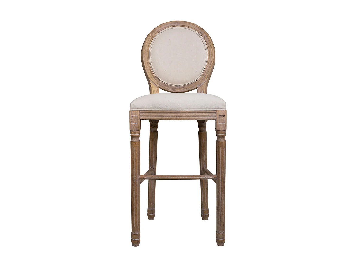 Holzhocker, 52 x 46 x 116 cm, cremefarben