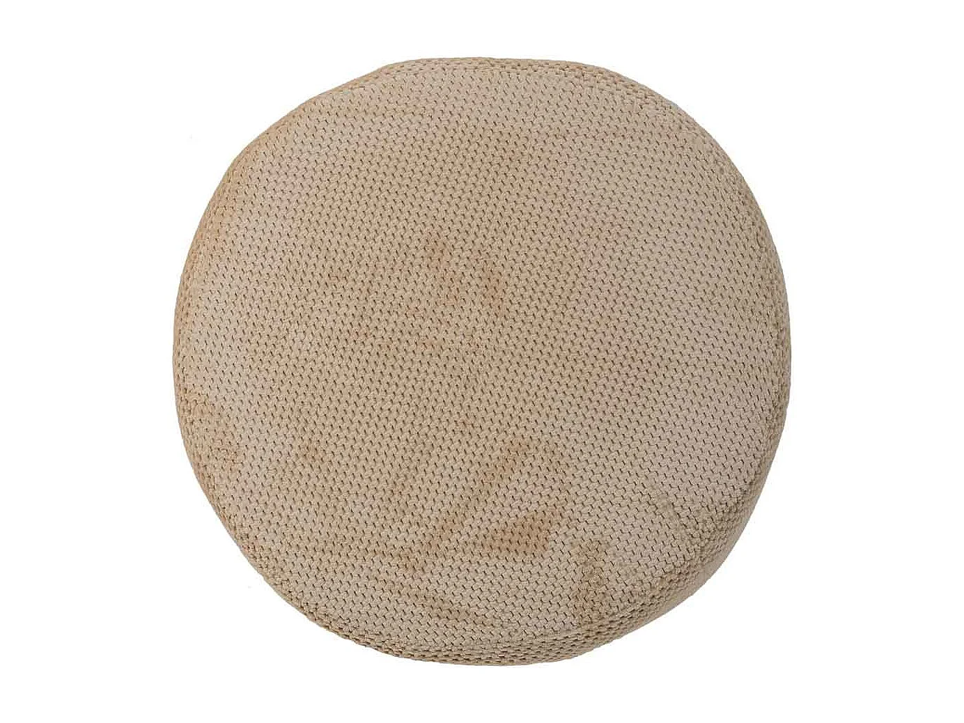 Banqueta de madeira forrada com tecido marrom 32x32x44