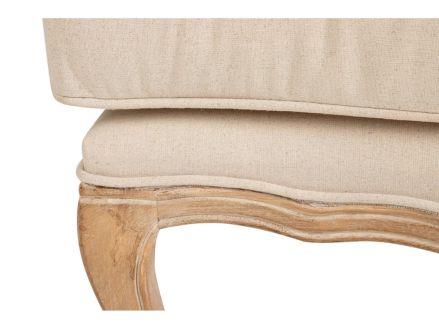 Tabouret en bois et tissu marron 32x32x44h