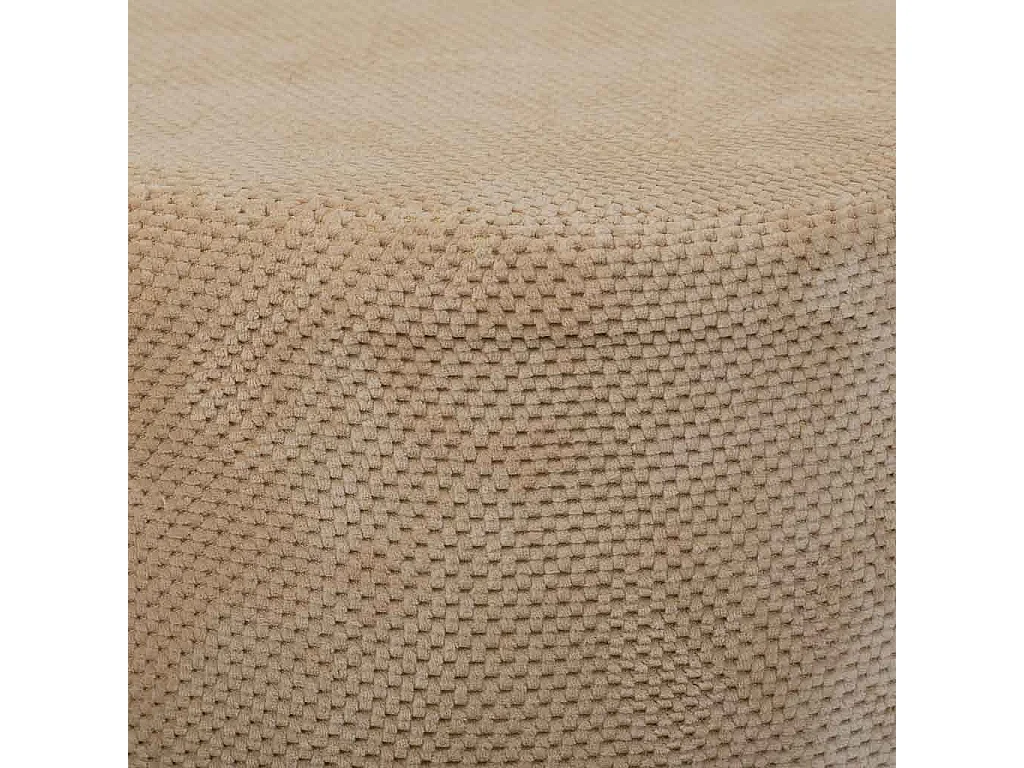 Tabouret en bois et tissu marron 32x32x44h