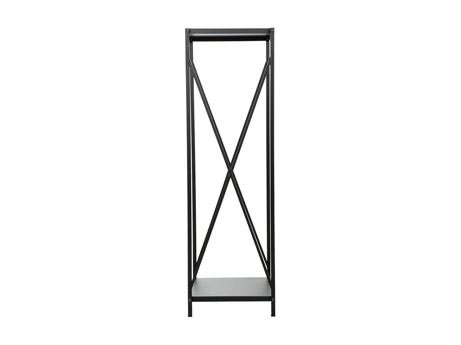 Schwarzer Holzholzhalter aus Metall, 34x34x111h cm