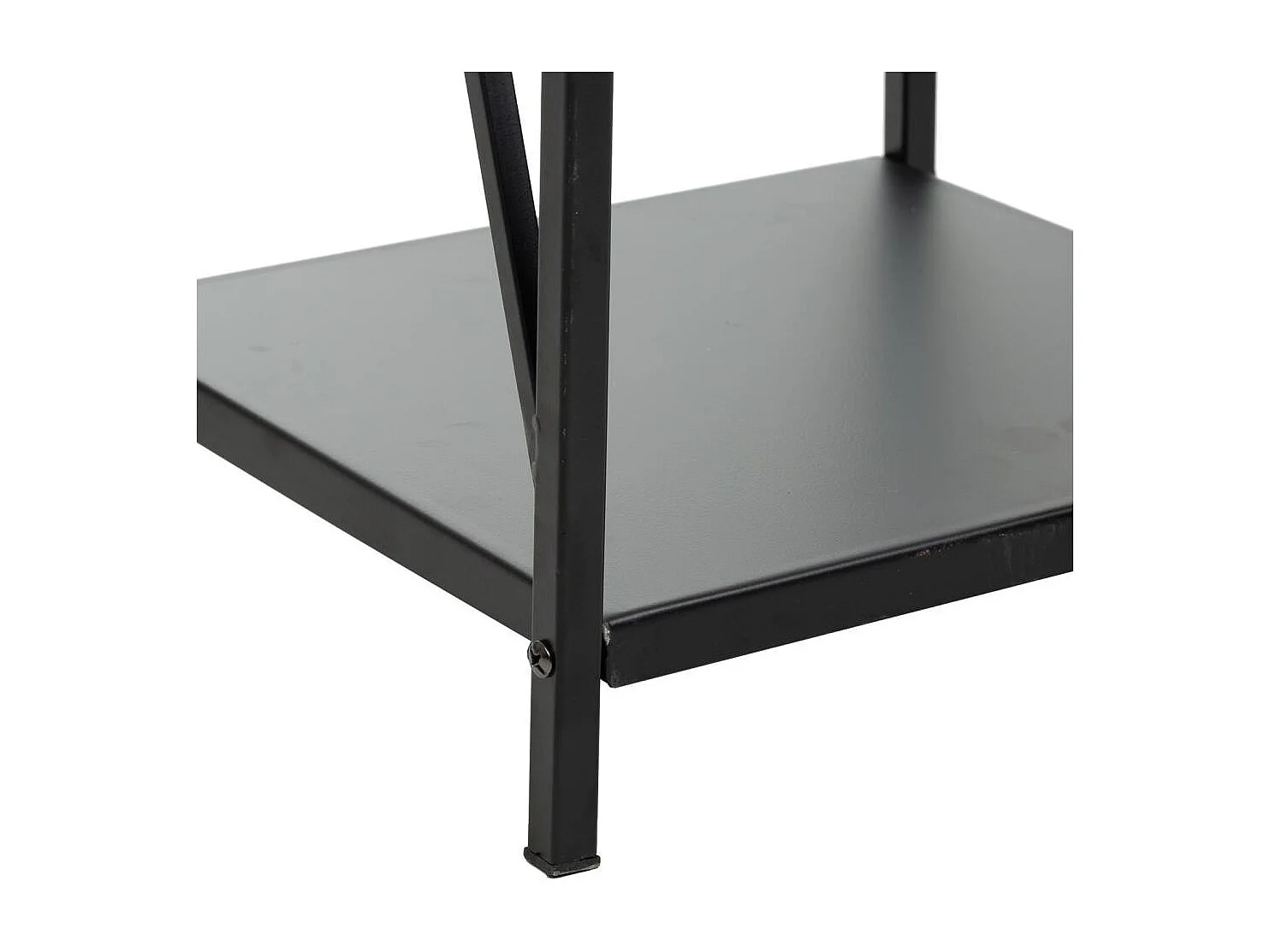 Schwarzer Holzholzhalter aus Metall, 34x34x111h cm