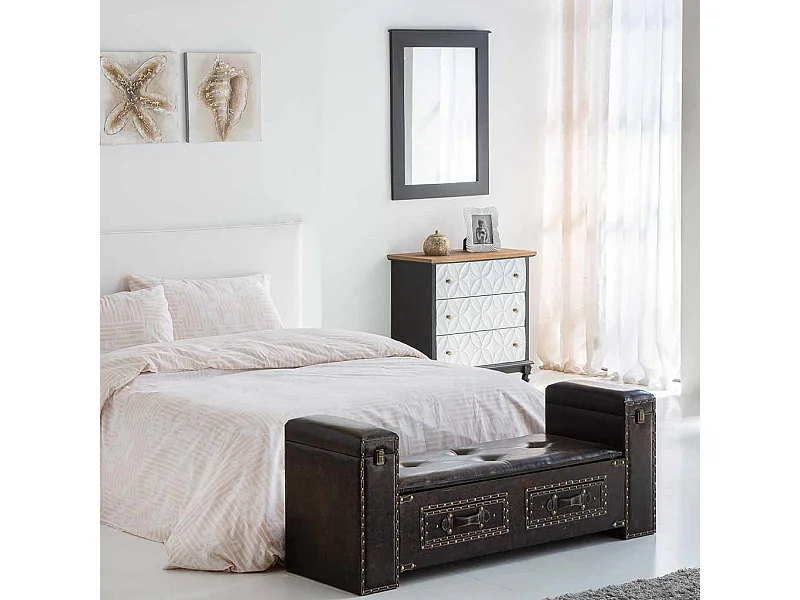 Holzkommode mit 6 Schubladen und 2 Türen 63x26x101