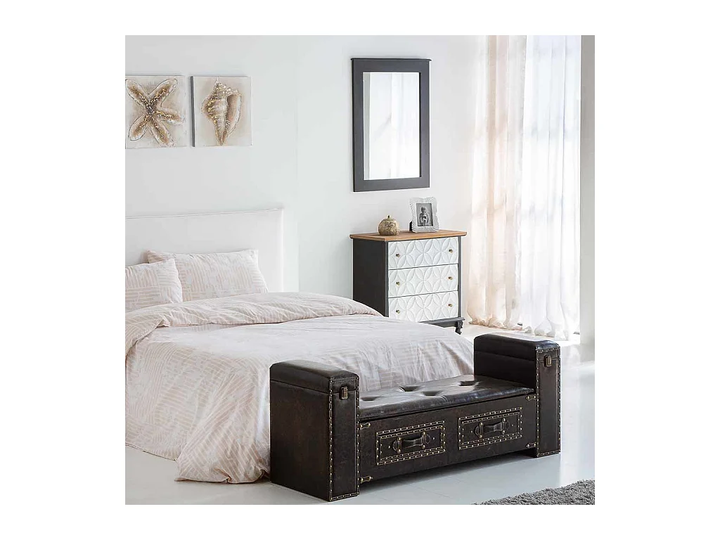 Commode en bois avec 3 tiroirs 74x38x72