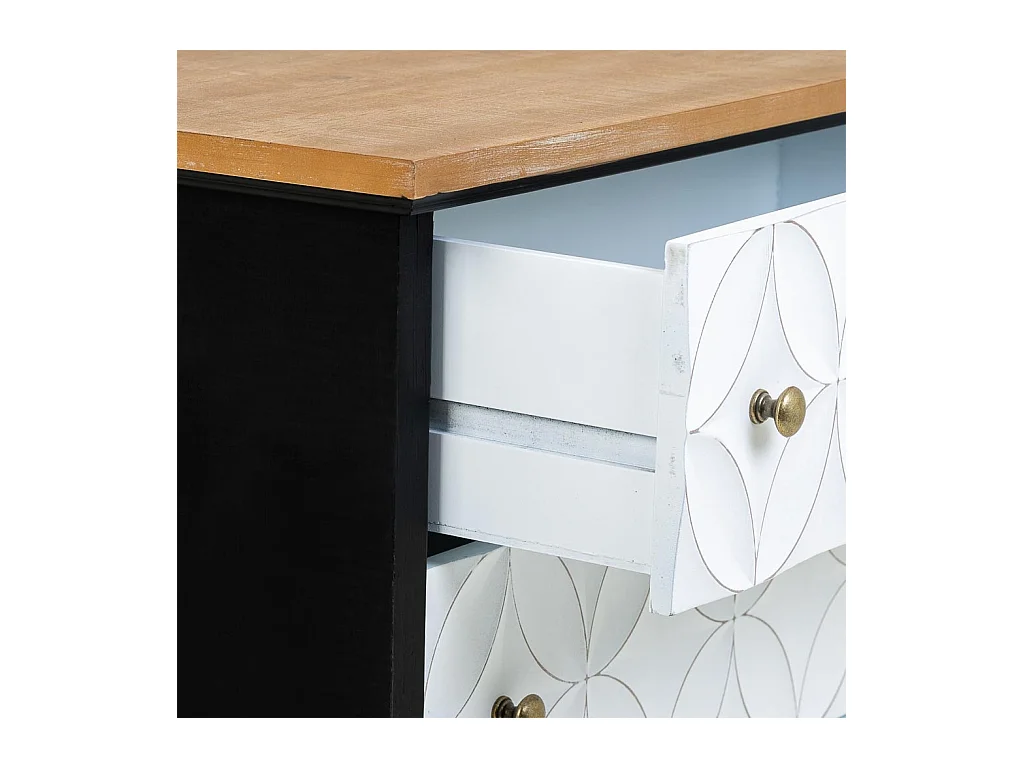 Comoda de madera con 3 cajones 74x38x72