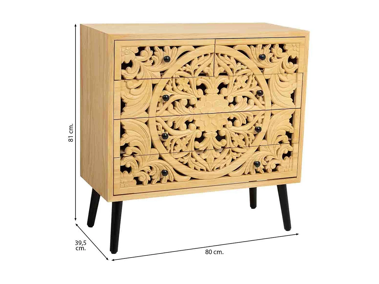 Weißer Holzunterschrank 120x40x53