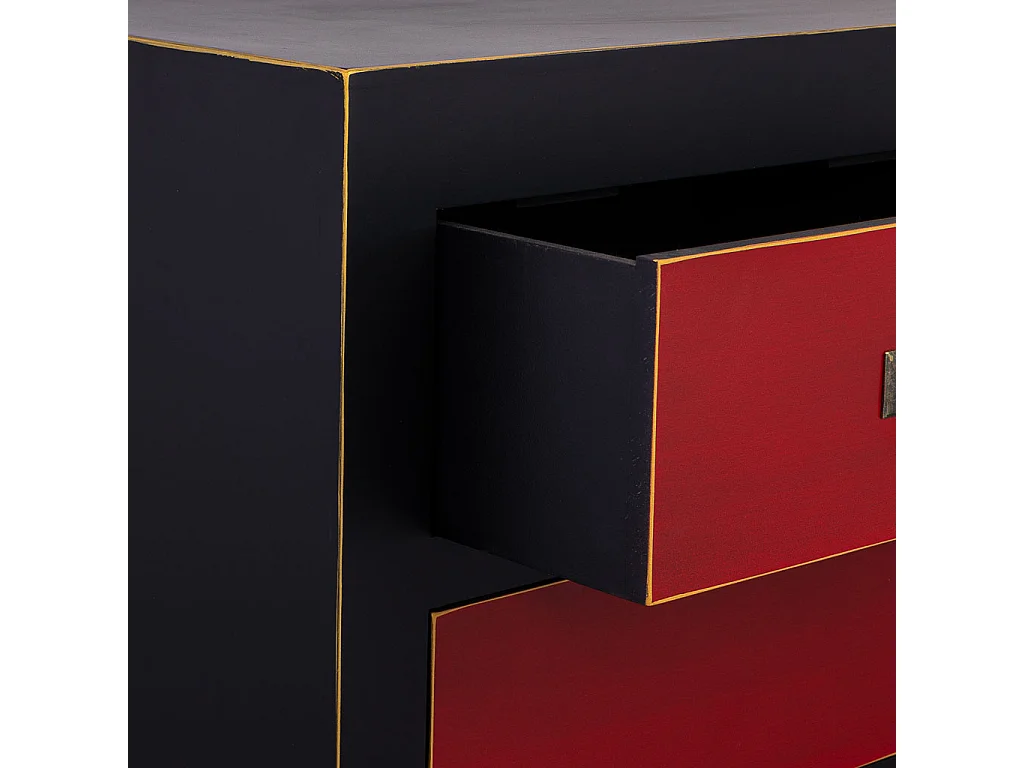 Cómoda de madeira com 5 gavetas 85x35x80h cm