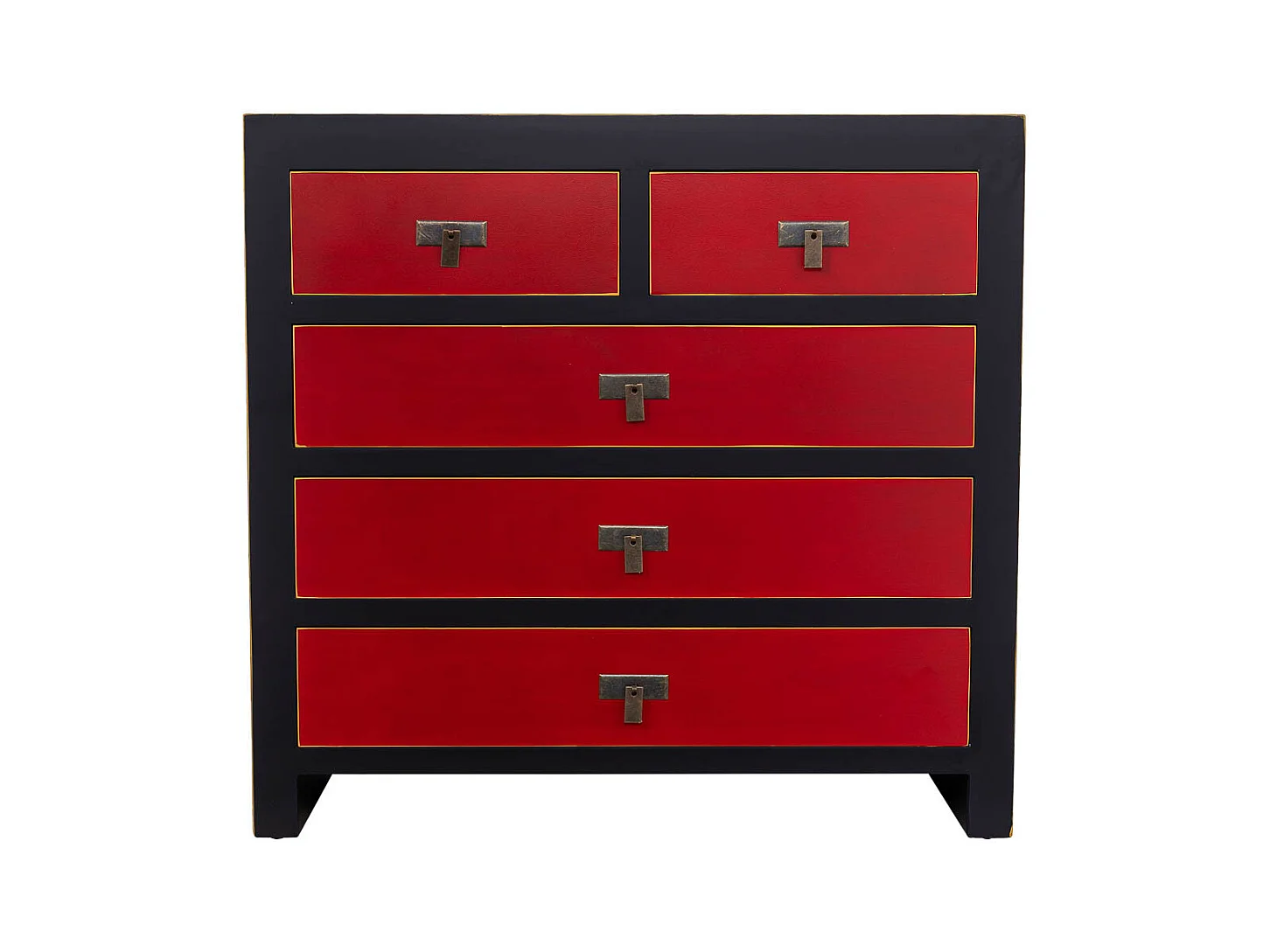Commode en bois avec 5 tiroirs 85x35x80h cm