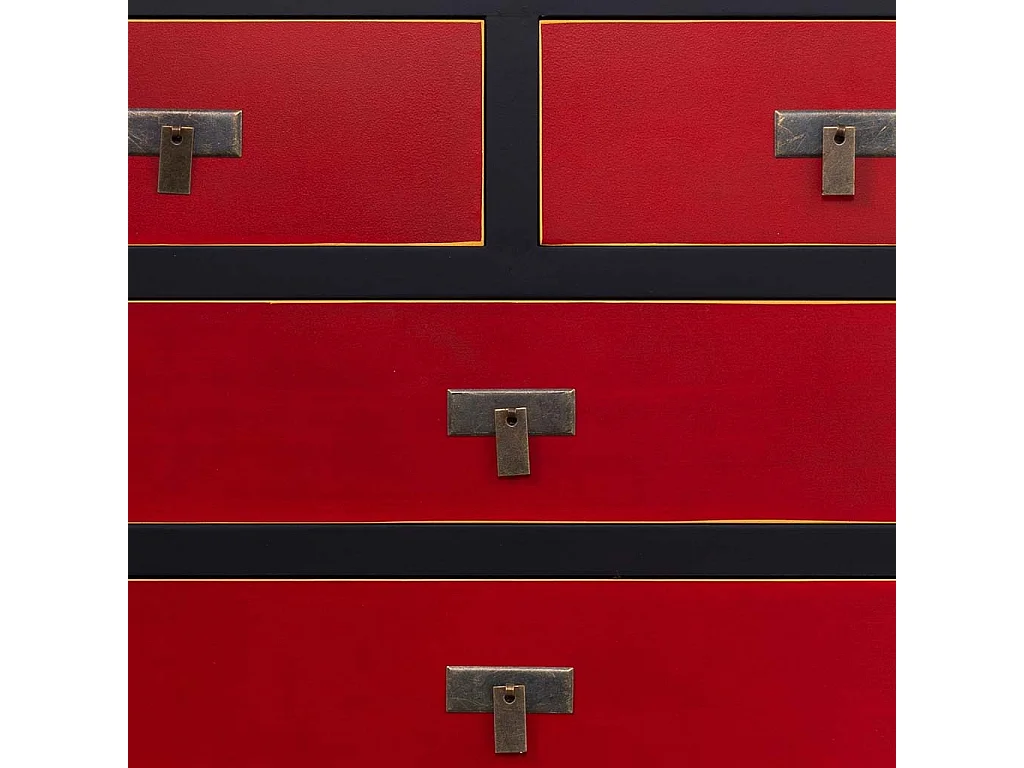 Cómoda de madeira com 5 gavetas 85x35x80h cm