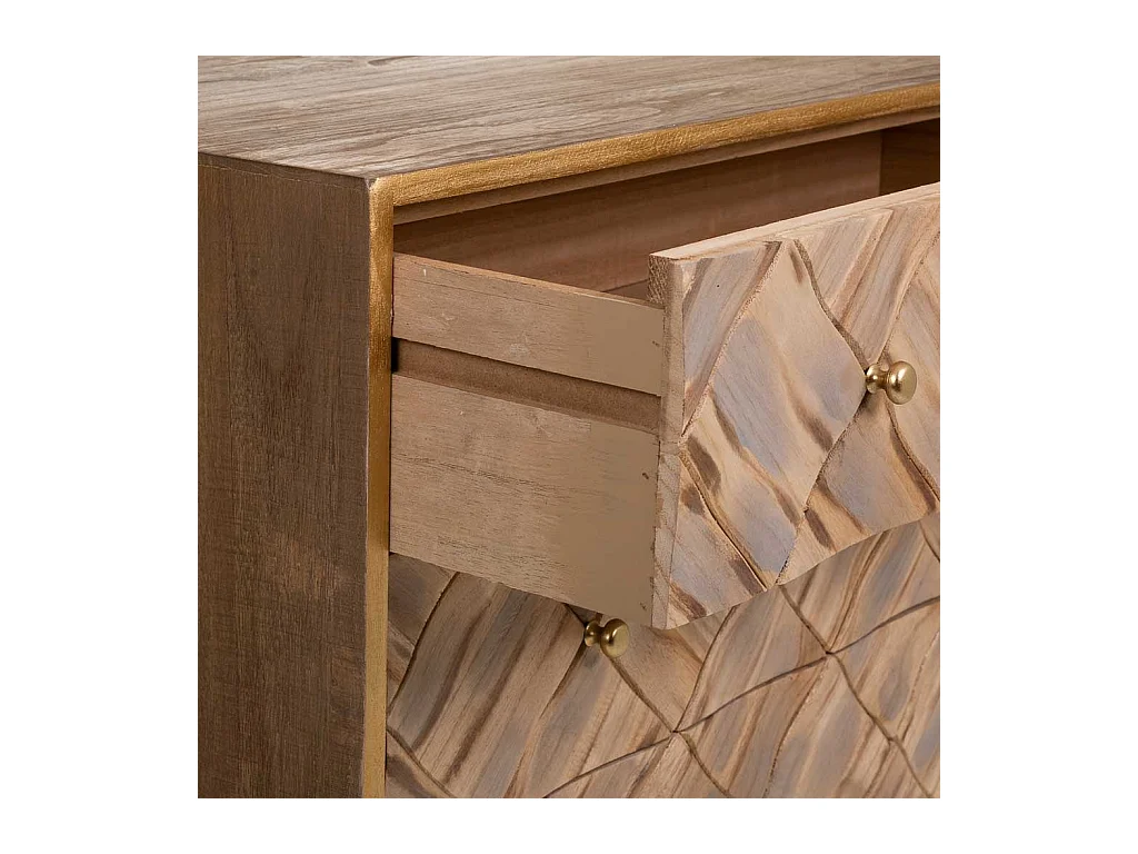 Cassettiera in legno marrone 73x36x65h