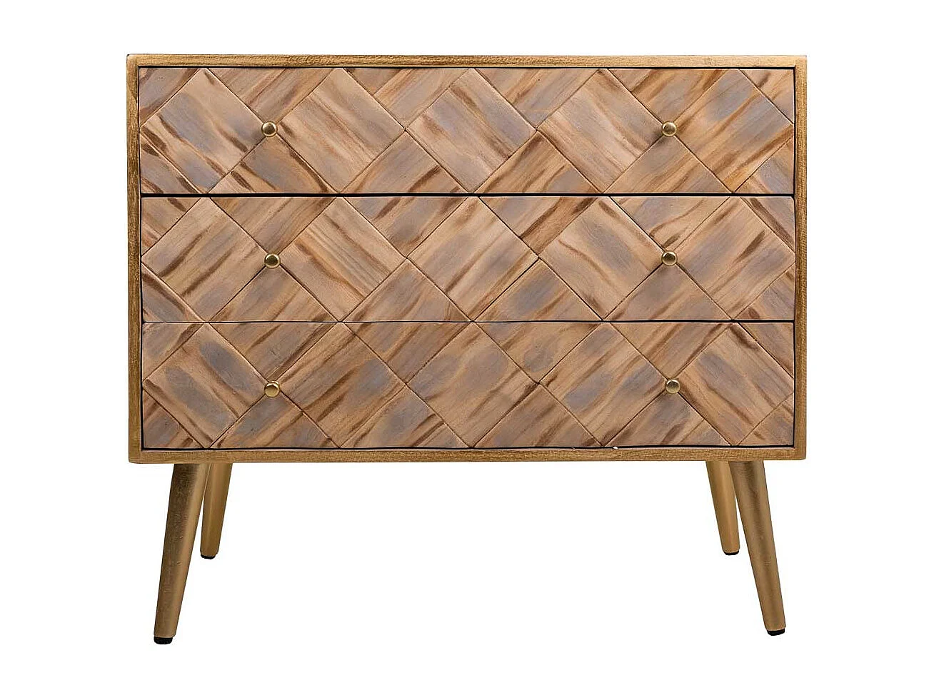 Commode en bois marron 73x36x65h