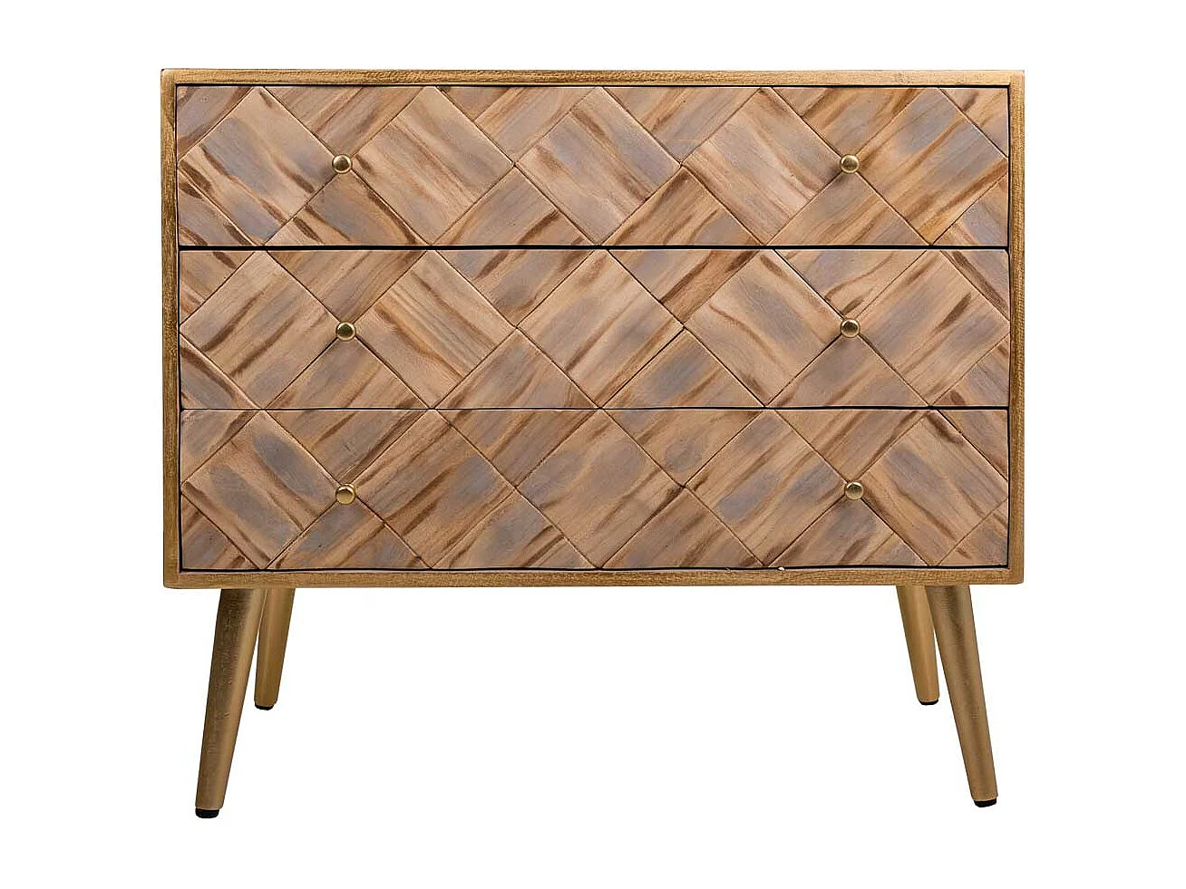 Braune Holzkommode 73x36x65h cm