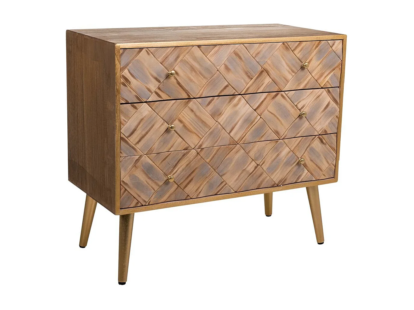 Braune Holzkommode 73x36x65h cm