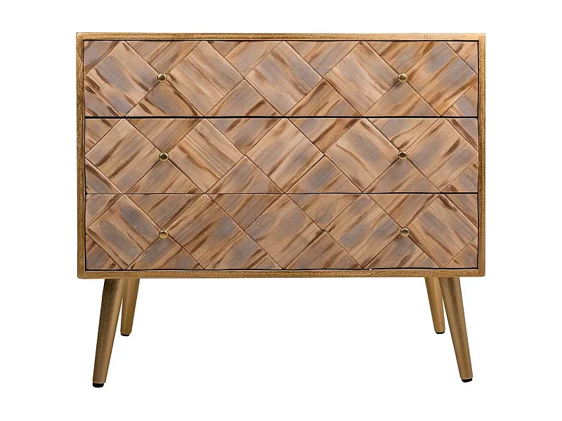 Commode en bois marron 73x36x65h