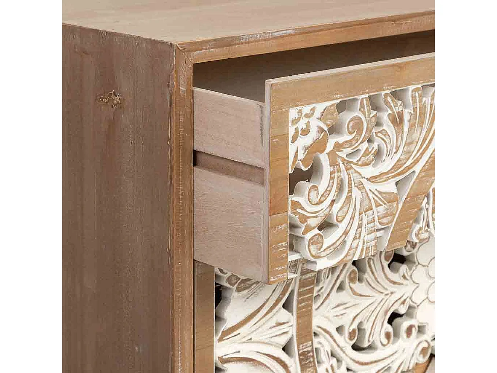 Weißer Holzkommode 45x35x105