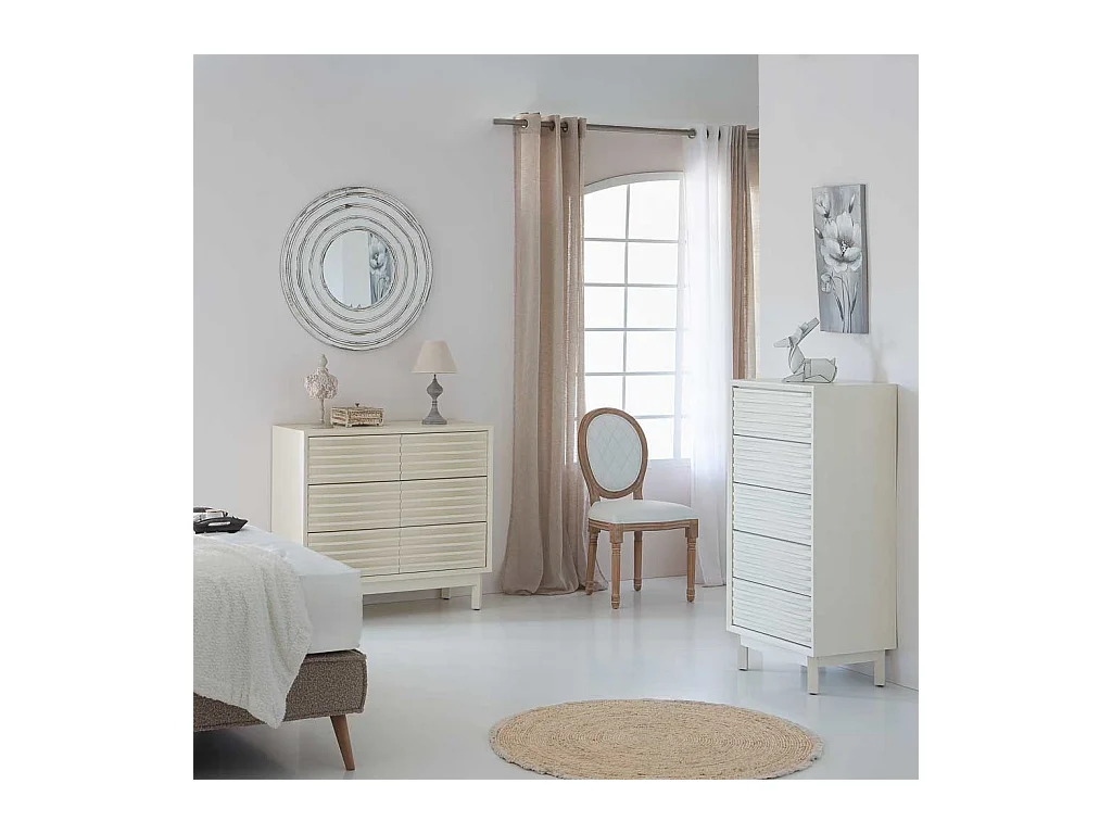 Commode en bois avec 6 tiroirs 90x40x92