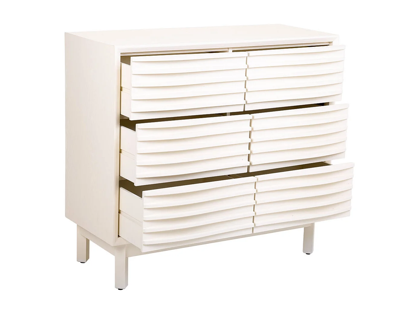 Comò in legno con 6 cassetti 90x40x92