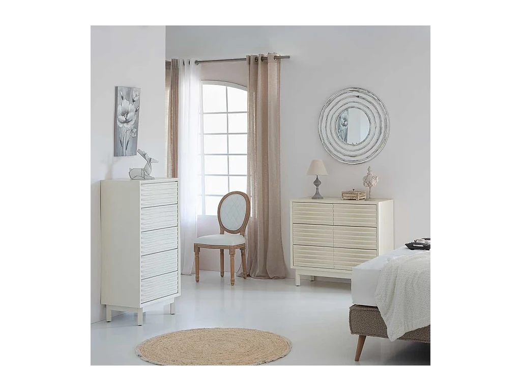 Commode en bois avec 5 tiroirs 60x40x120