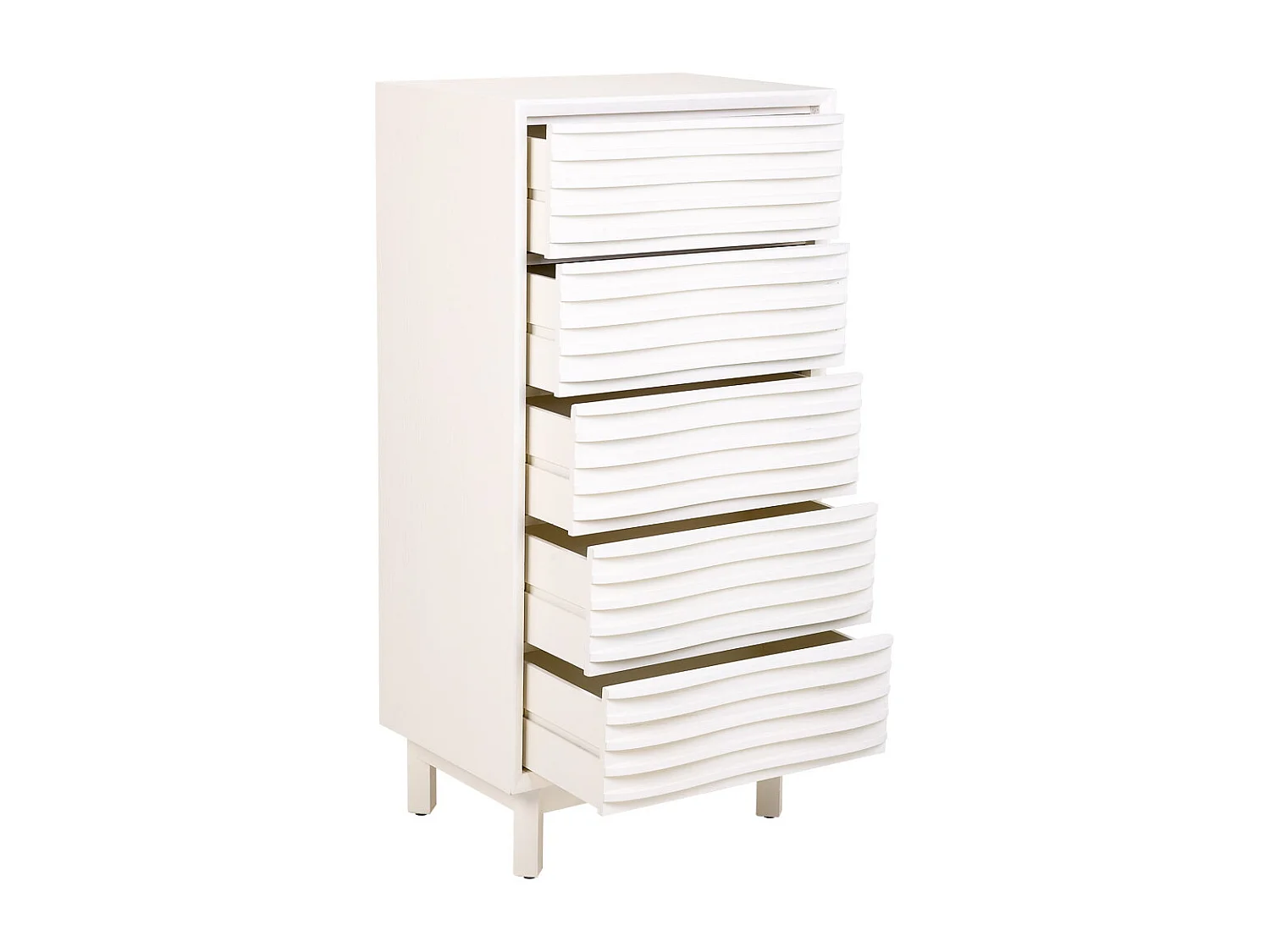 Cassettiera in legno con 5 cassetti 60x40x120