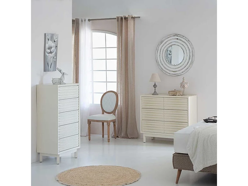 Cassettiera in legno con 5 cassetti 60x40x120