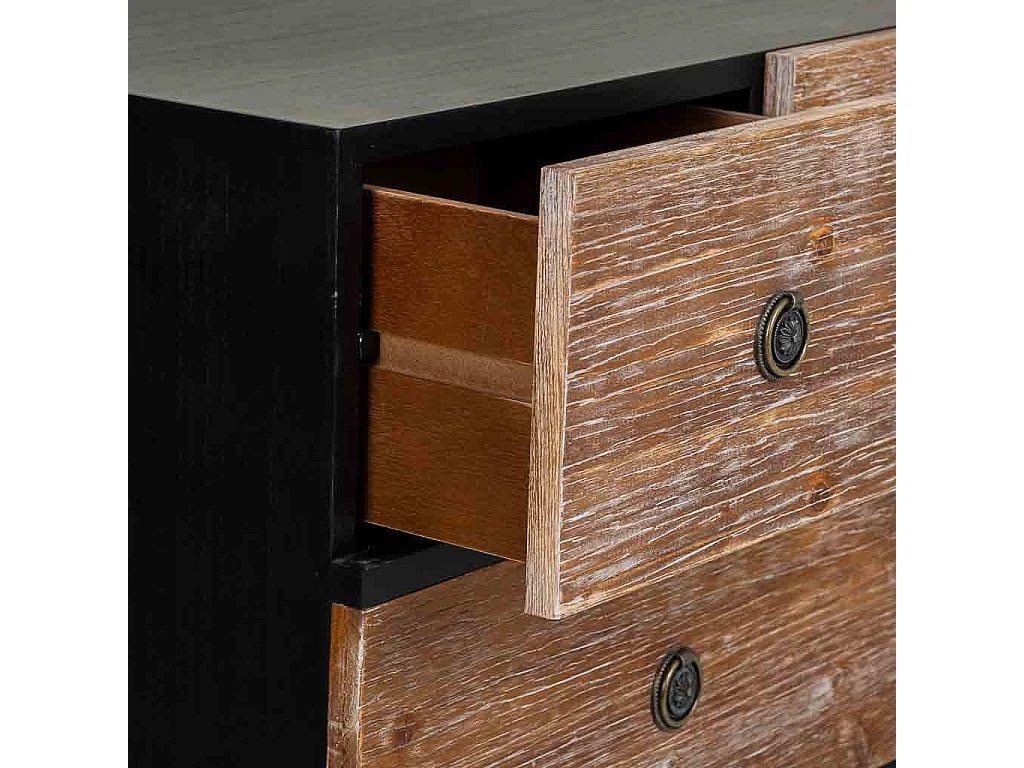 Commode en bois avec 7 tiroirs 106x40x83