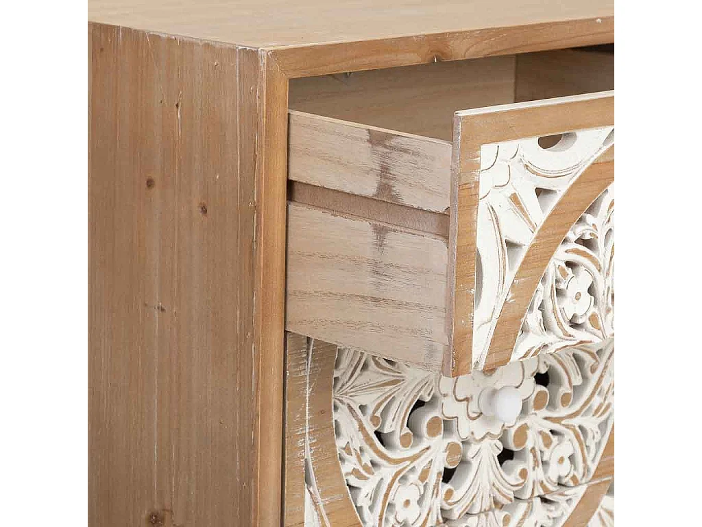 Chiffonnier bois blanc 45x35x105h cm