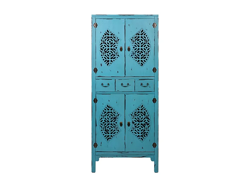 Armoire en bois bleu 70x40x170h