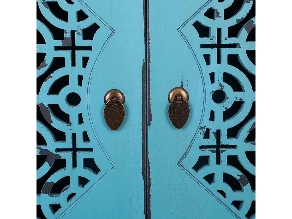 Armoire en bois bleu 70x40x170h