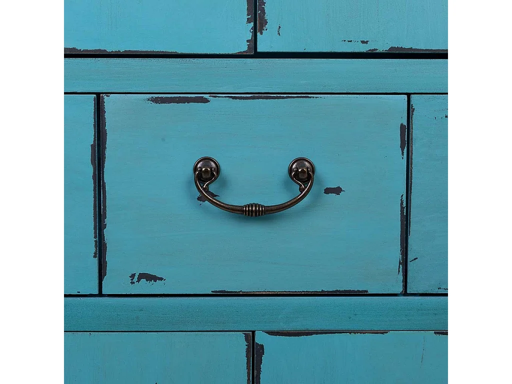 Armoire en bois bleu 70x40x170h