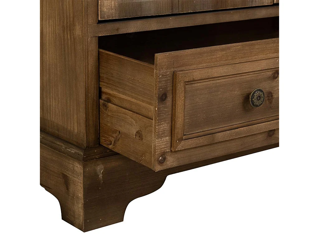 Armadio in legno e metallo marrone 83x38x102h