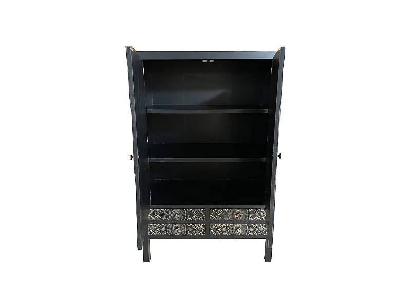 Armoire en bois avec 4 tiroirs et 2 portes 100x45x160