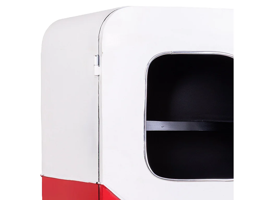 Armoire de voiture en bois et métal rouge 90x53x150h