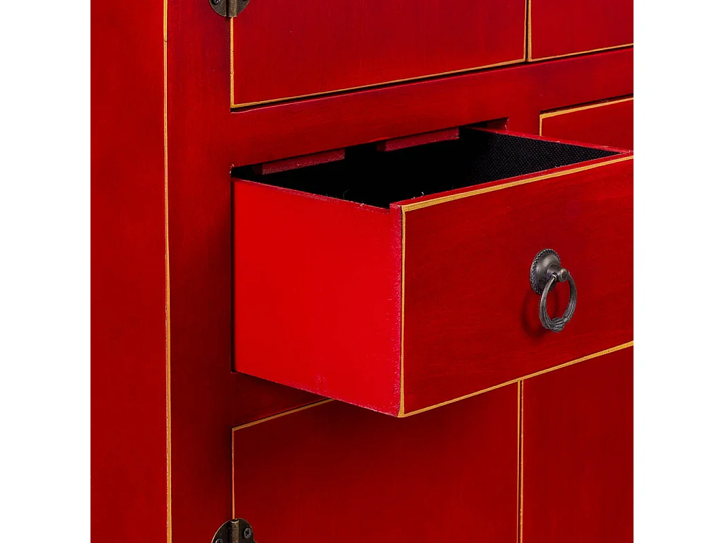 Armadio in legno con 2 cassetti e 4 porta 50x34,5x121h cm