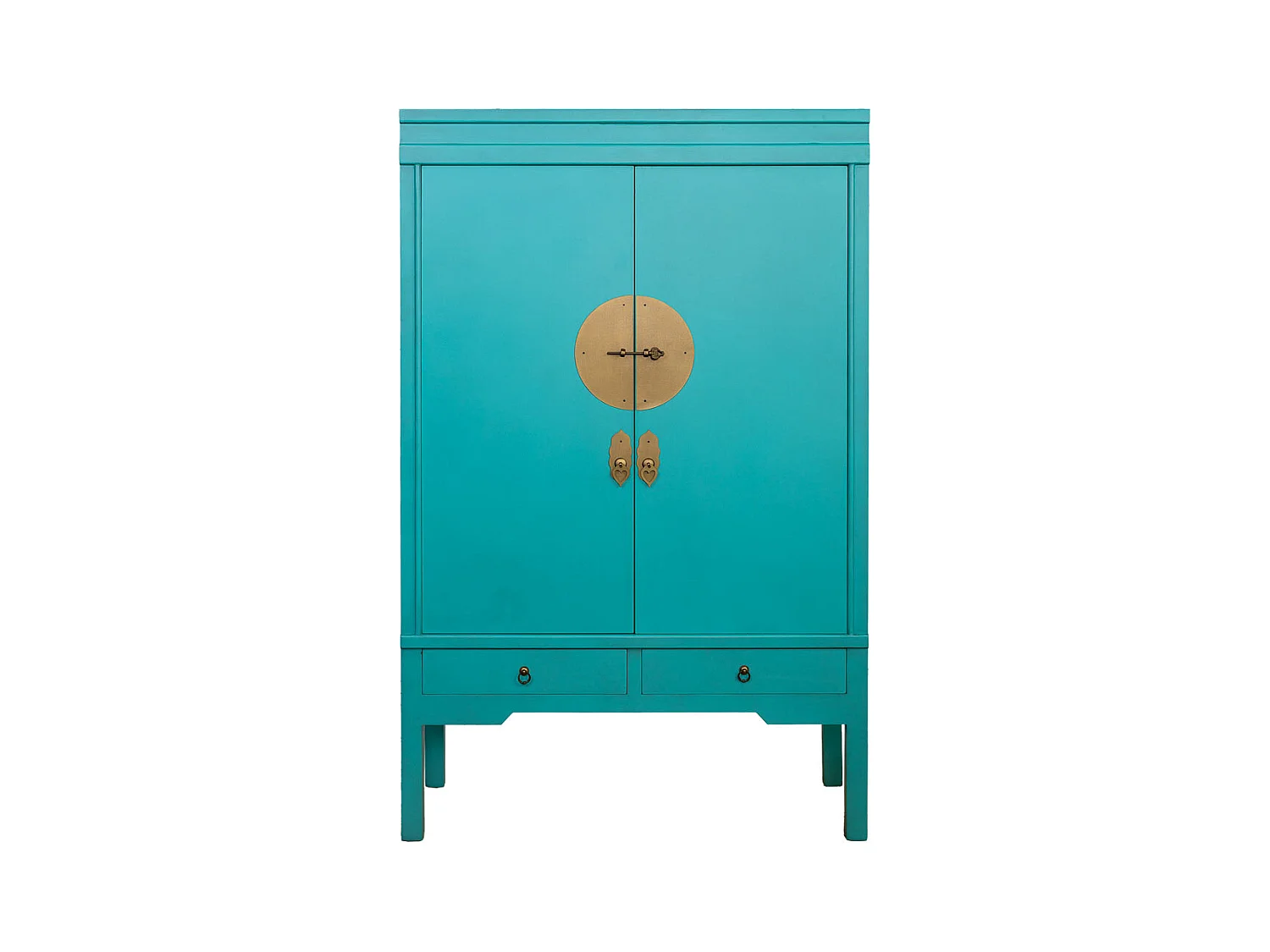 Armario de madera de 2 cajones y 2 puertas 100x45x160