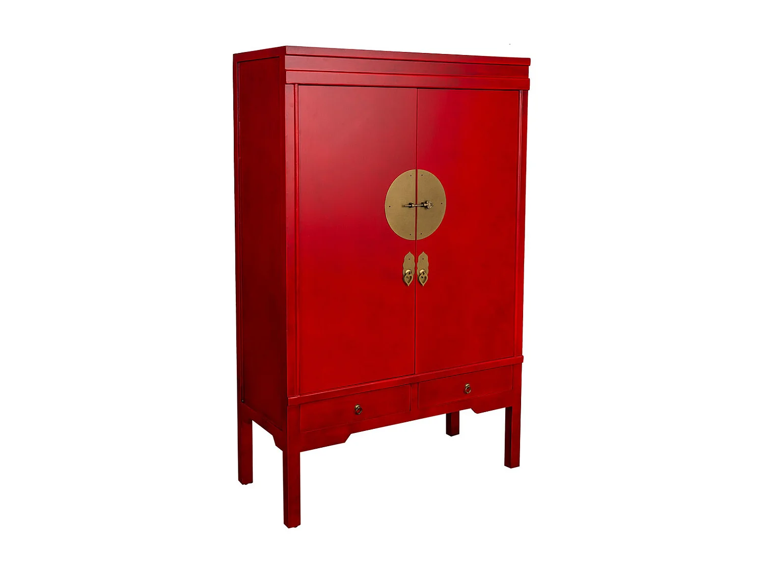 Armadio in legno con 4 cassetti e 2 porte 63x26x100