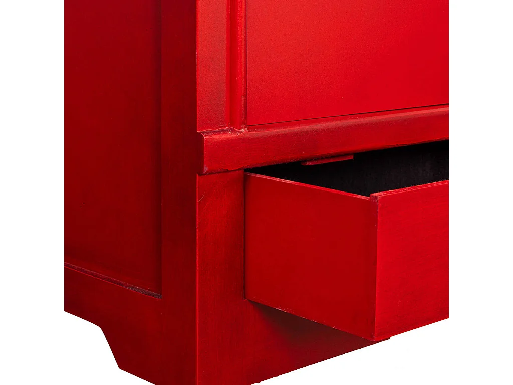 Armadio in legno con 4 cassetti e 2 porte 63x26x100