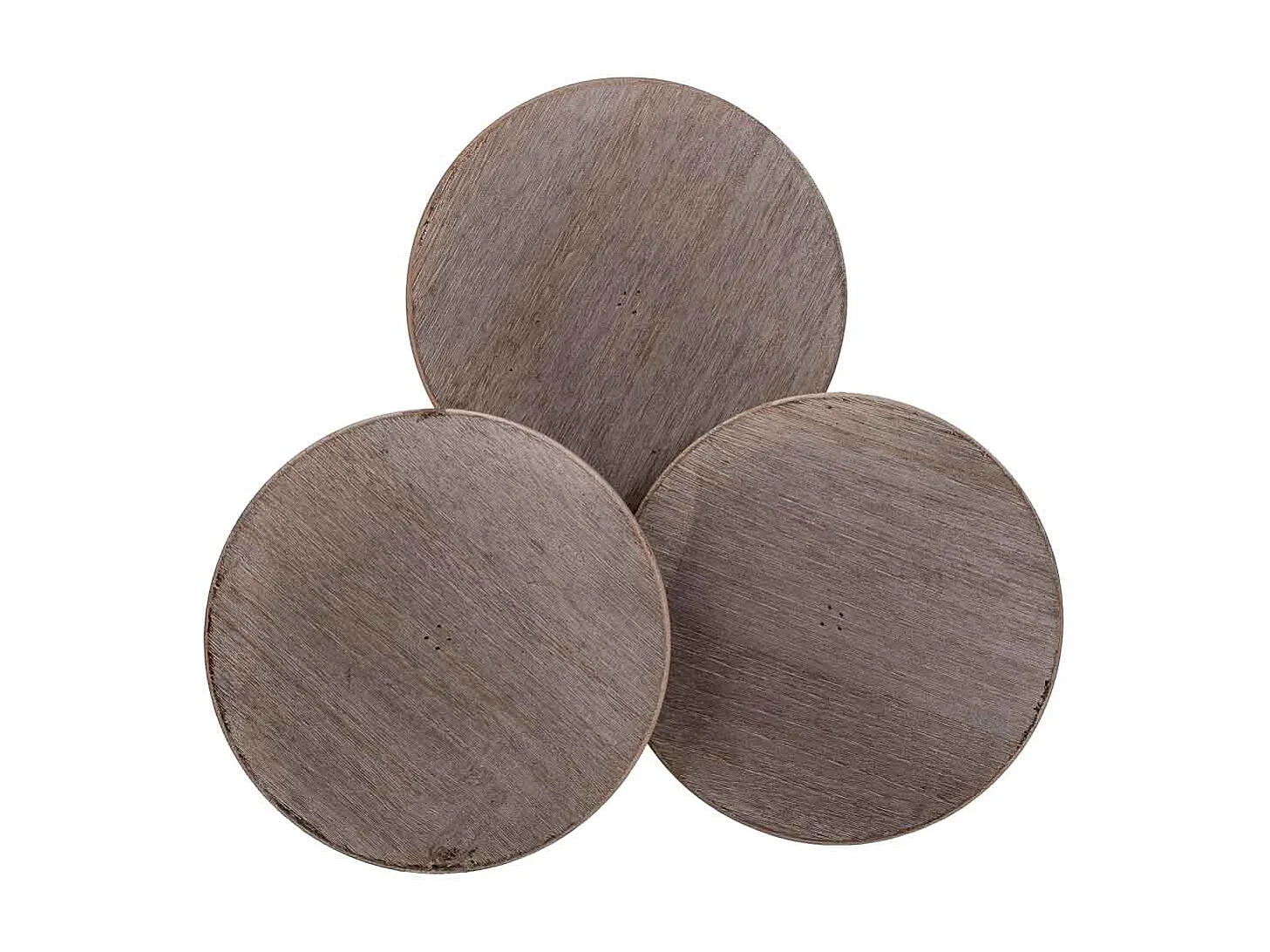 Suporte de madeira para 3 potes brancos d25x40/35/30