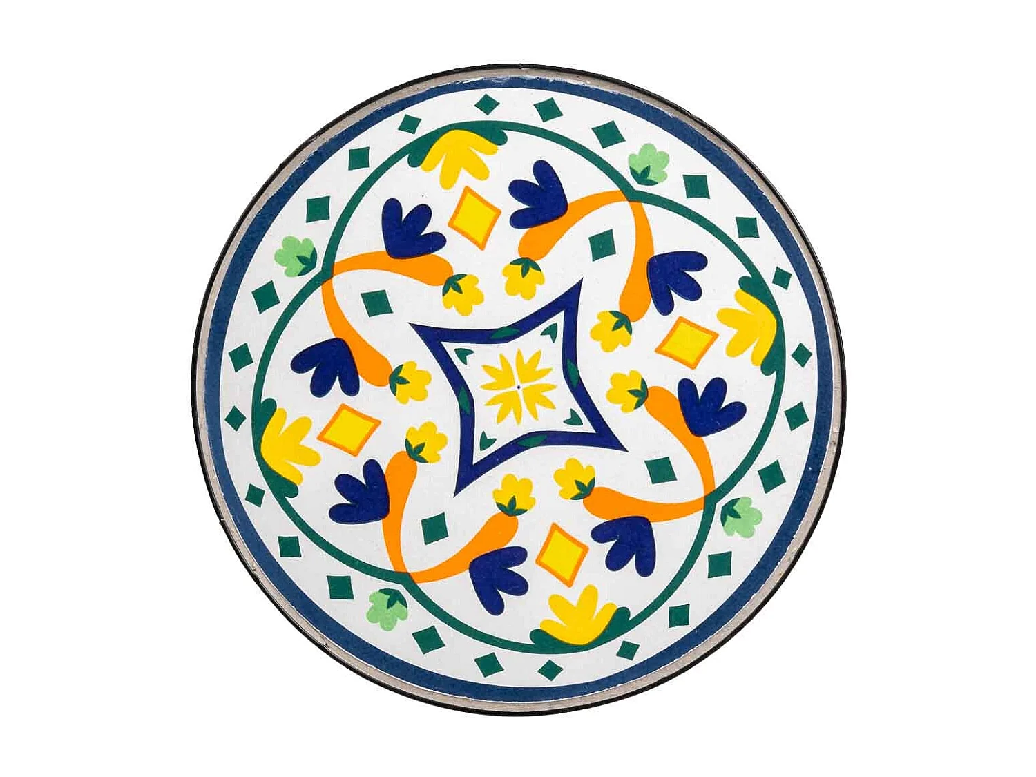 Set mit 3 schwarzen Mosaik- und Metallstützen