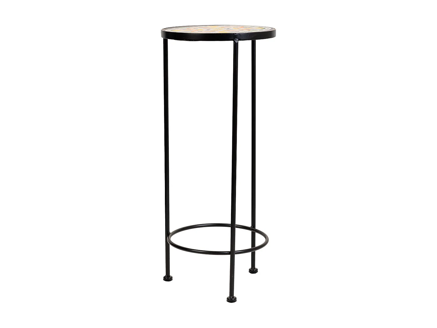 Ensemble de 3 supports en mosaïque et métal noirs