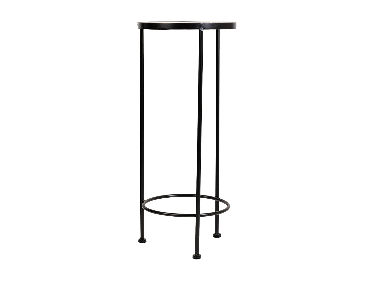 Ensemble de 3 supports en mosaïque et métal noirs