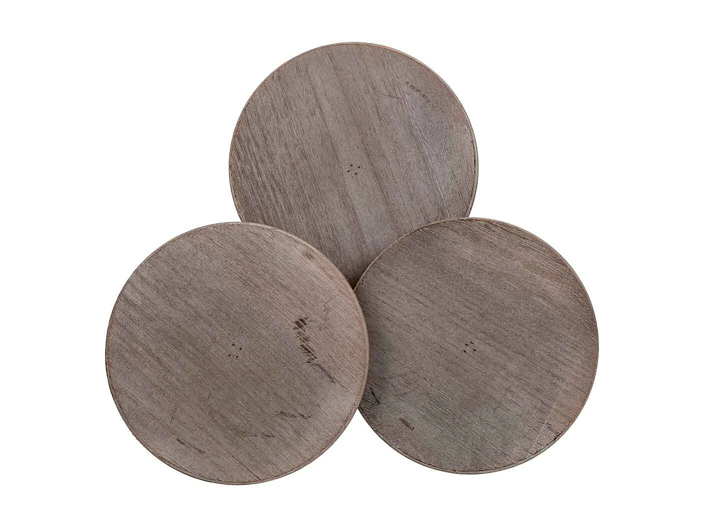 Supporto in legno per 3 vasi marrone d25x40/35/30h