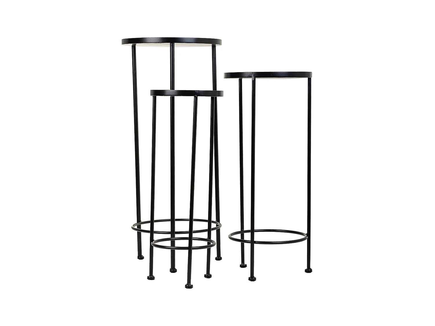 Set 3 soportes de mosaico y metal negros