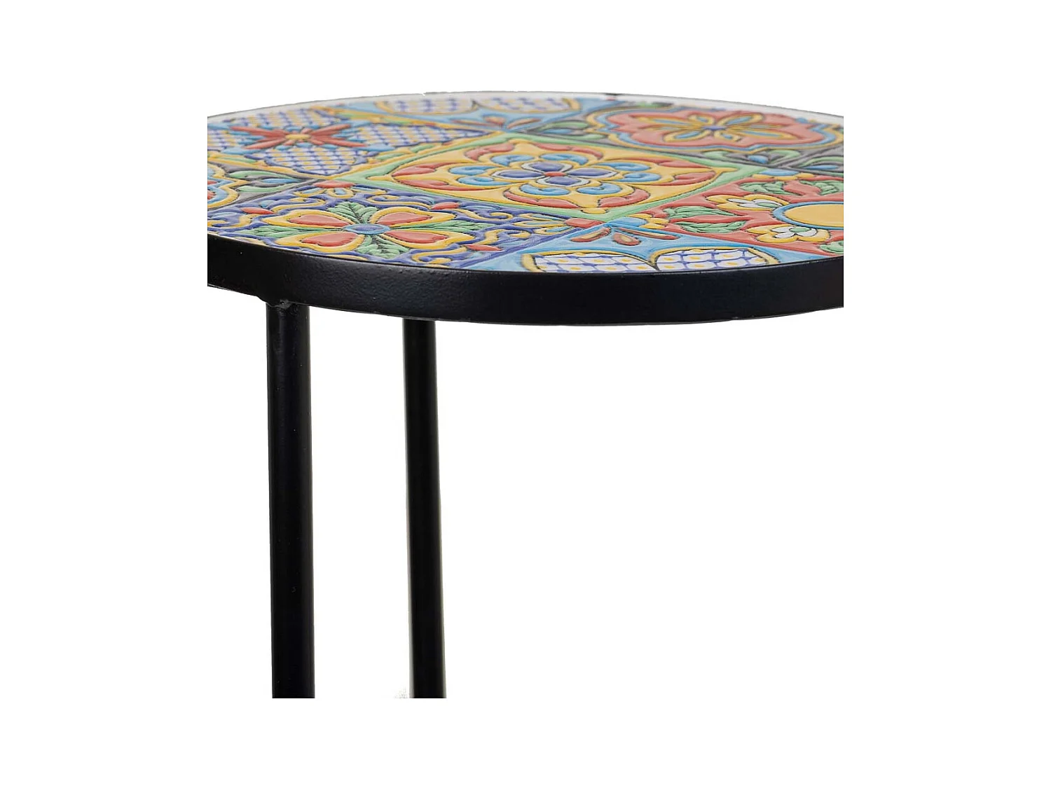 Set 3 soportes de mosaico y metal negros