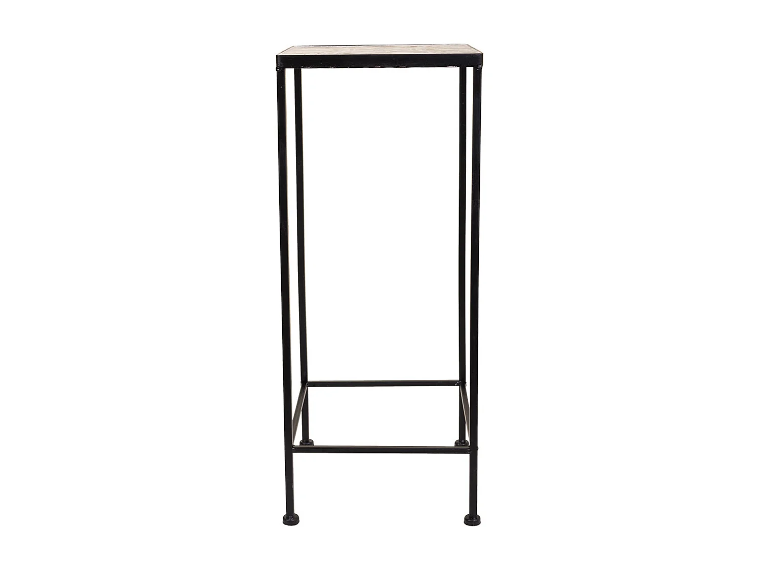 Ensemble de 3 supports de pots de fleurs en métal noir