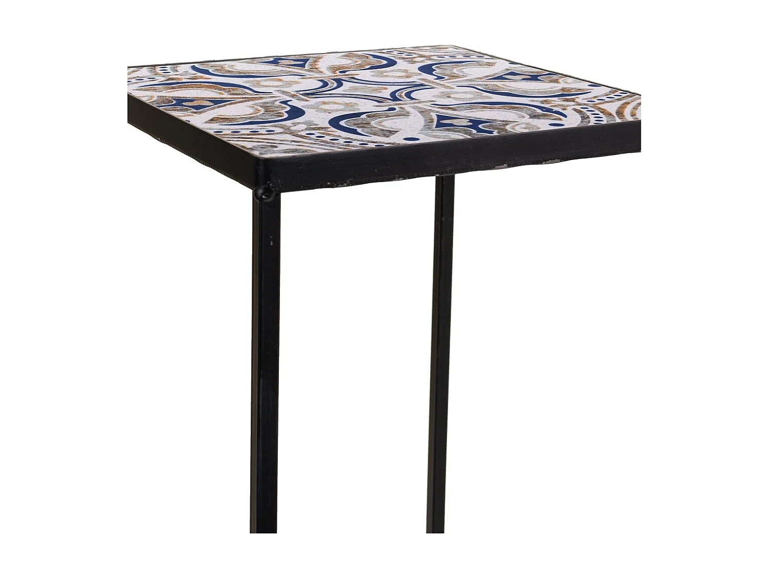 Ensemble de 3 supports de pots de fleurs en métal noir