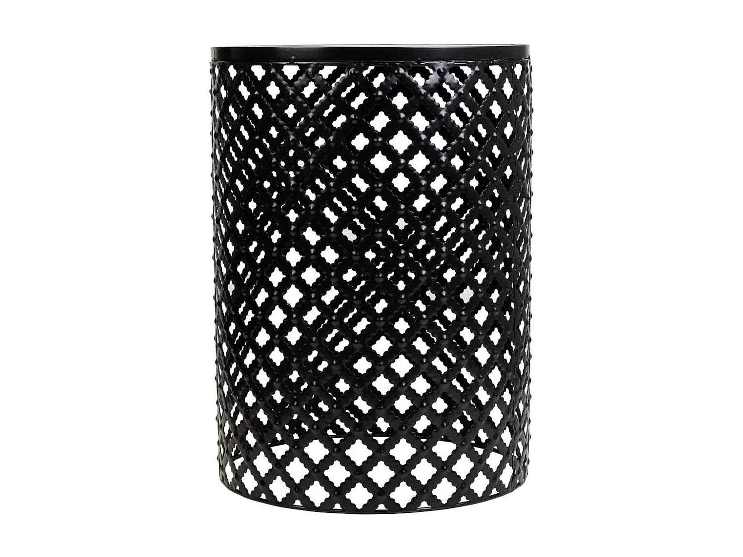 Conjunto de 2 suportes em mosaico preto e metal