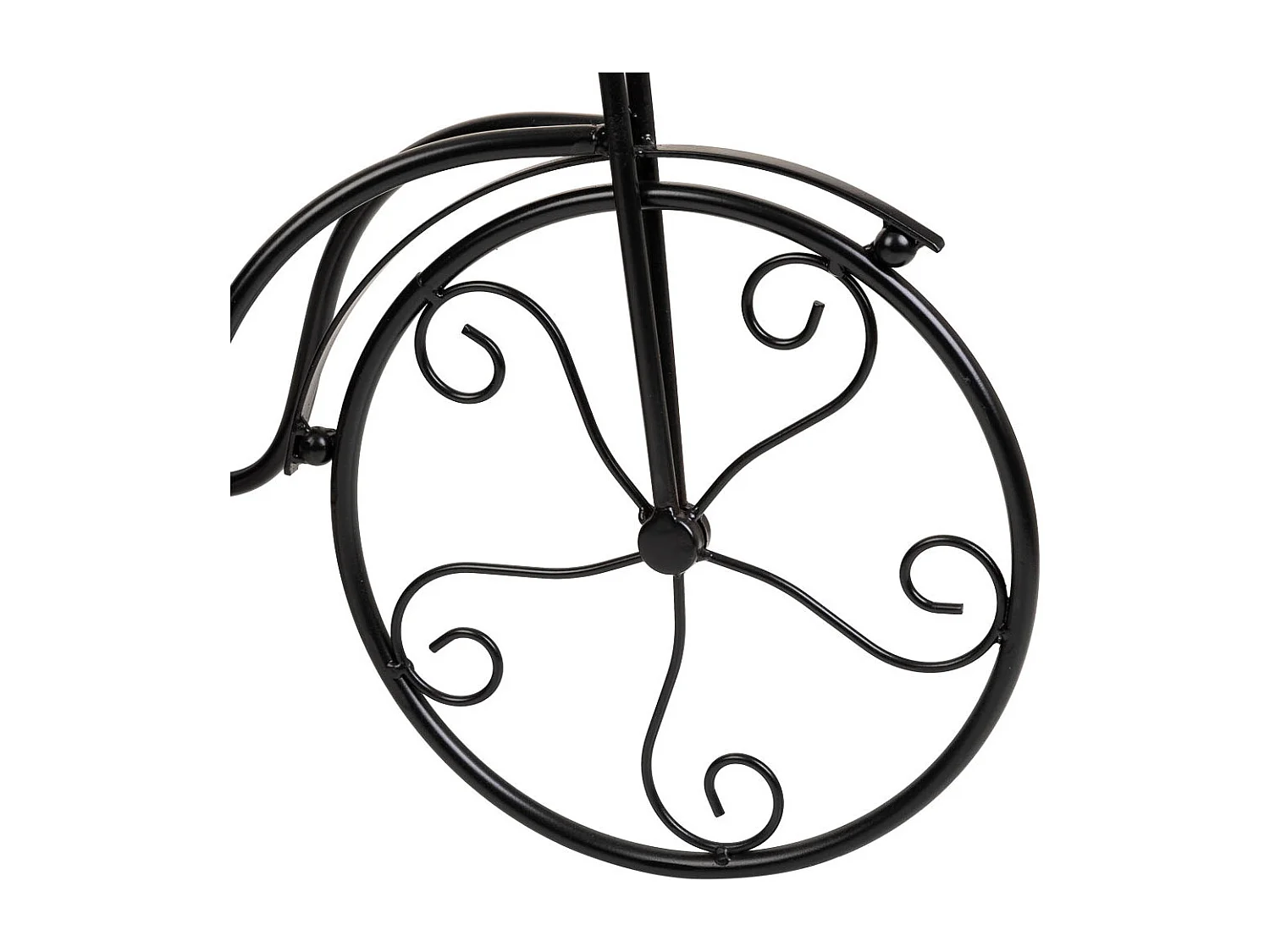 Fahrradständer aus schwarzem Mosaik und Schmiedeeisen 53x23,5x36h cm