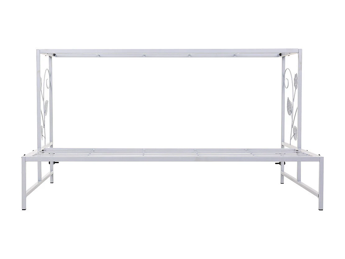 Blumentopfträger aus weißem Metall, 80x44x44h cm